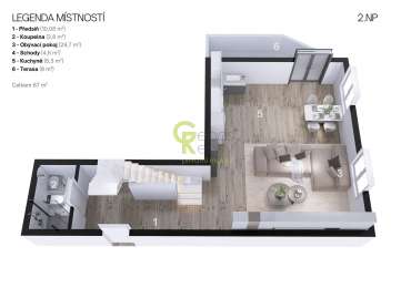 prostorný mezonetový byt 3+kk se dvěma balkony, garáží a sklepem –  ulice Ve Vilách, Praha 4